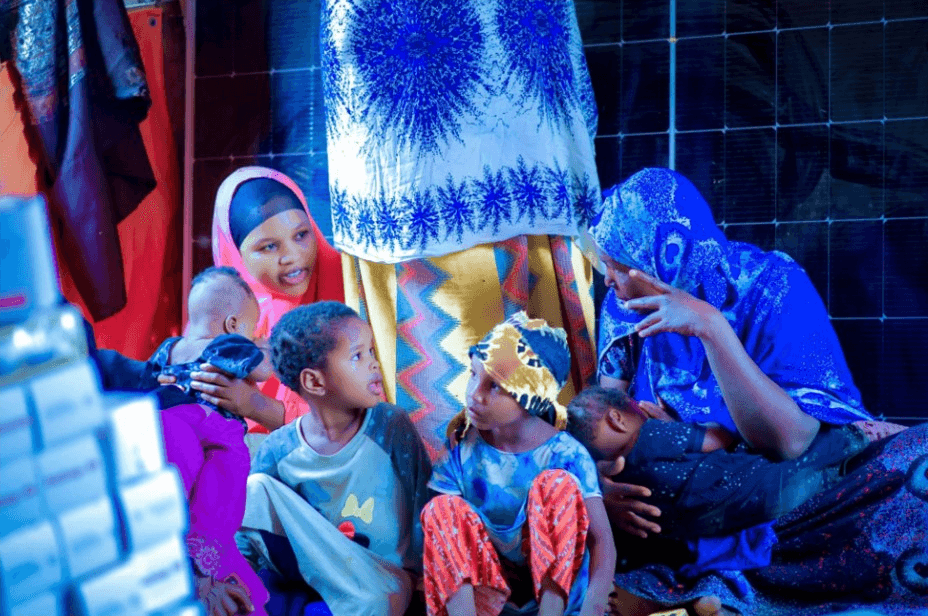 Mothers with newborns and young children in a community health setting